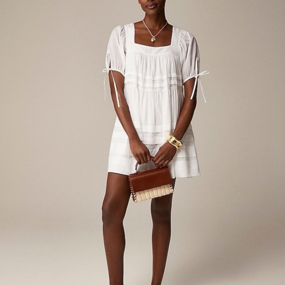 J. Crew White Cotton Mini Dress